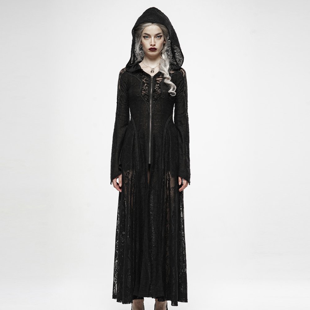 Punk Rave - Spellbound Lace Coat - Black
